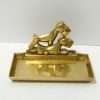 Antique Art Deco Brass Pin/Card Tray with Two Scottie Dogs c. 1930's