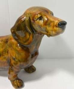 Large Hand-Painted Dachshund Dog Figurine Close 1