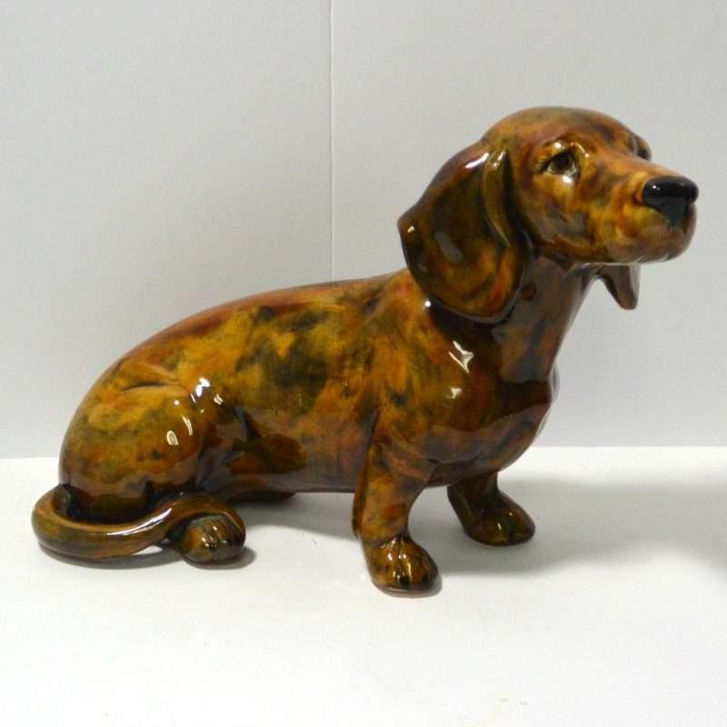 Large Hand-Painted Dachshund Dog Figurine 3