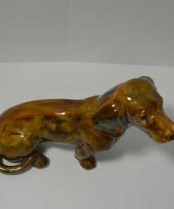 Large Hand-Painted Dachshund Dog Figurine top