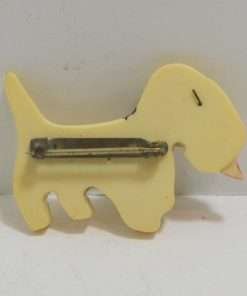 Vintage Bakelite Scottish Terrier Dog Pin Back- Dog's Tale Collectibles