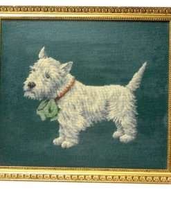 Needlework Westie or Scottie Framed Front 543- Dog's Tale Collectibles