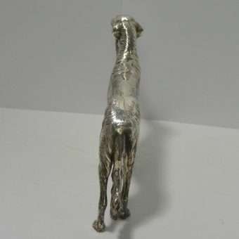 Silver Plate Borzoi Dog Back 5- Dog's Tale Collectibles