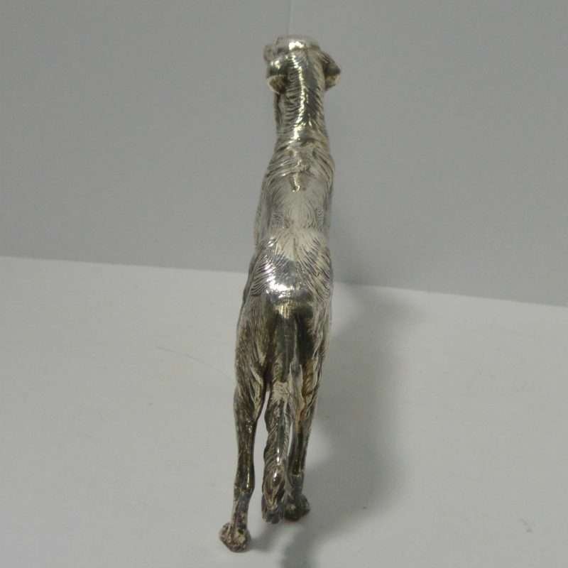 Silver Plate Borzoi Dog Back 5- Dog's Tale Collectibles