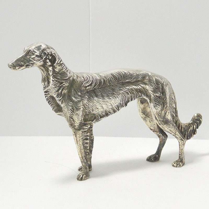Silver Plate Borzoi Dog Side small 36- Dog's Tale Collectibles