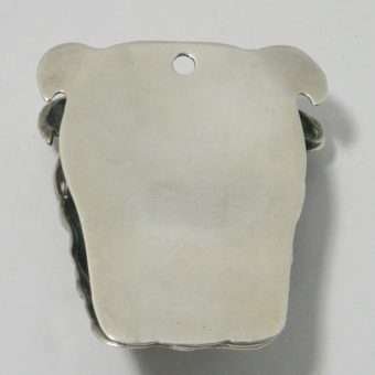 Edwardian Sterling Silver Bulldog Paperclip Back 543- Dog's Tale Collectibles