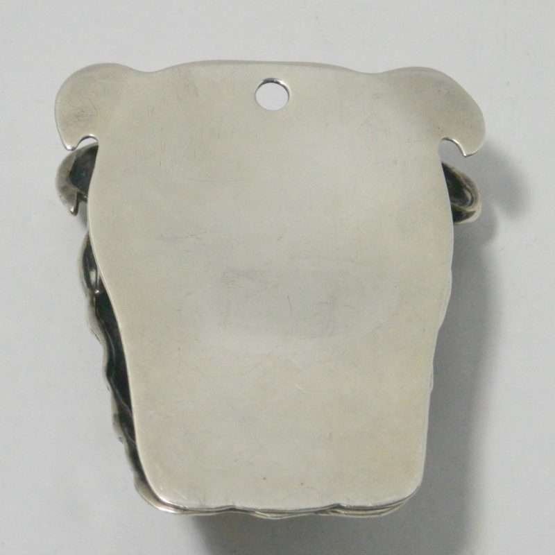 Edwardian Sterling Silver Bulldog Paperclip Back 543- Dog's Tale Collectibles