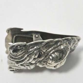 Edwardian Sterling Silver Bulldog Paperclip Side 4 543- Dog's Tale Collectibles