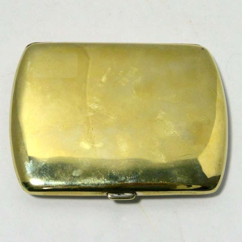 German Silverplate and Enamel Sporting Dog Cigarette Case Back- Dog's Tale Collectibles