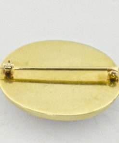 Essex Crystal Hunting Dog Portrait 14K Gold Brooch Back 5- Dog's Tale Collectibles