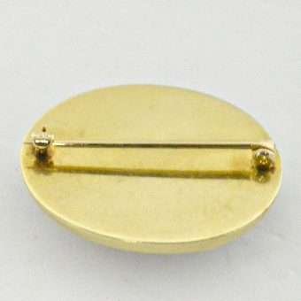 Essex Crystal Hunting Dog Portrait 14K Gold Brooch Back 5- Dog's Tale Collectibles