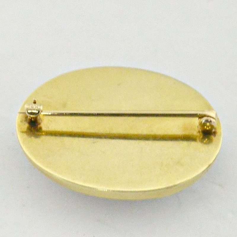 Essex Crystal Hunting Dog Portrait 14K Gold Brooch Back 5- Dog's Tale Collectibles