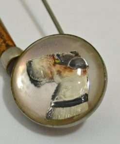 Large Essex Crystal Fox Terrier Kilt Pin Front Small- Dog's Tale Collectibles