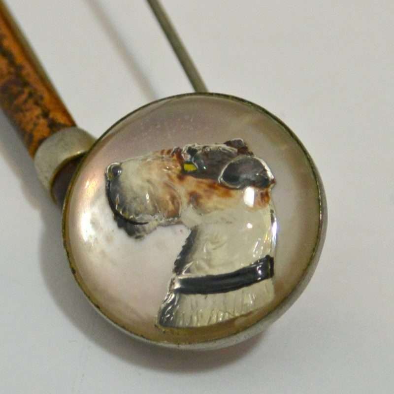 Large Essex Crystal Fox Terrier Kilt Pin Front Small- Dog's Tale Collectibles