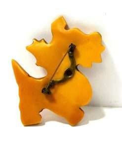 Scottish Terrier with Bow Pin Back- Dog's Tale Collectibles