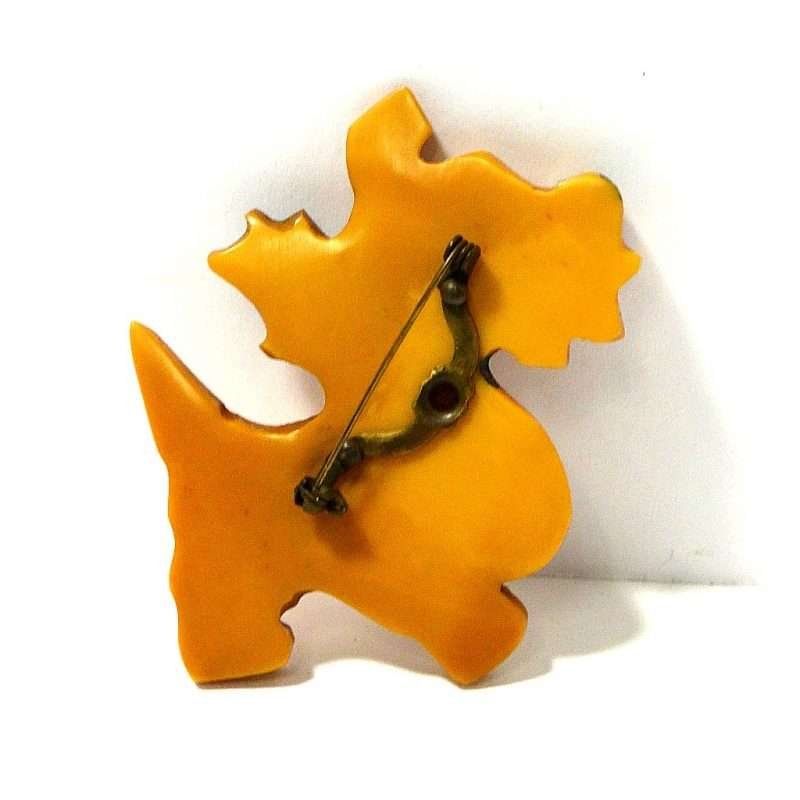 Scottish Terrier with Bow Pin Back- Dog's Tale Collectibles