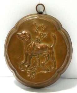 Copper Butter Mold with Sporting Dog Bck 957- Dog's Tale Collectibles