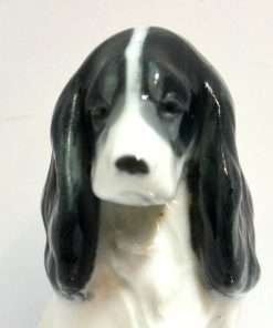 Porcelain Spaniel Dog Figurine Metzler and Ortloff Close