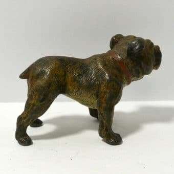 Antique Cold Painted Bronze Bulldog
