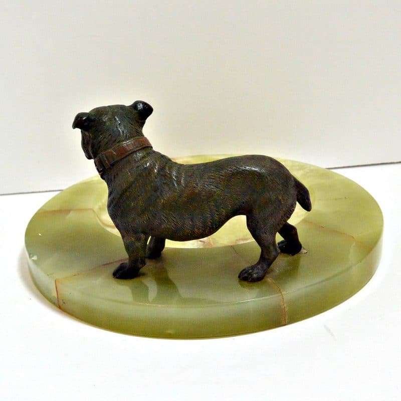 Vienna Bronze Bulldog Dresser Tray