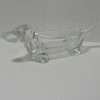 Vannes Le Chatel Lead Crystal Dachshund Dog Candy Dish c.1960's