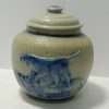 Salt Glaze Pottery Jar Blue Dog c. 1860