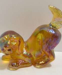 Fenton Gold Carnival Glass Puppy Figurine