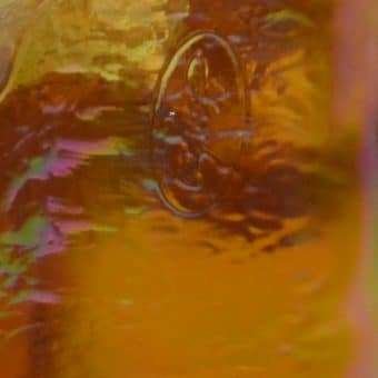 Fenton Gold Carnival Glass Puppy Figurine mark