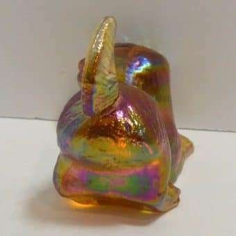 Fenton Gold Carnival Glass Puppy Figurine 2