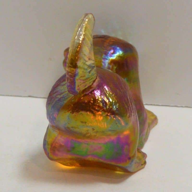 Fenton Gold Carnival Glass Puppy Figurine 2
