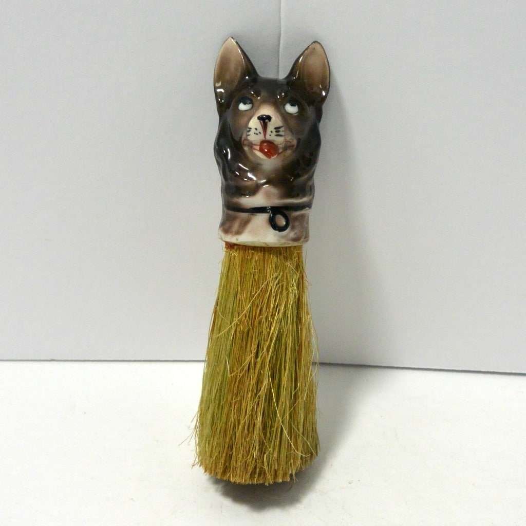 Clothing Brush with Porcelain German Shepherd Dog Head Germany OTHR-2150B