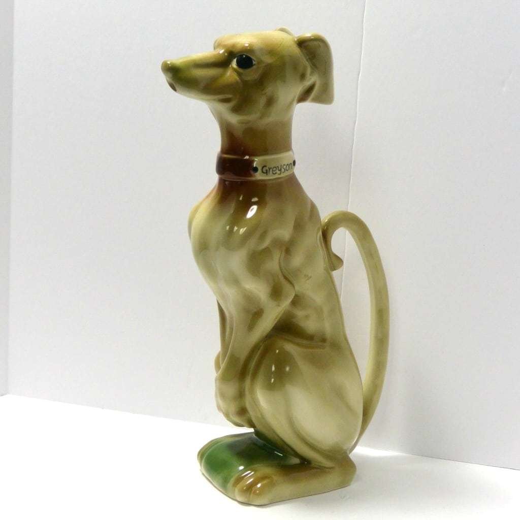 Vintage Majolica Greyhound Dog Pitcher KIT-2155