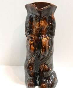 Rockingham Pottery Figural Dog Pitcher