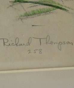 Irish Setter Dog Lithograph by Richard Thompson Signature Count