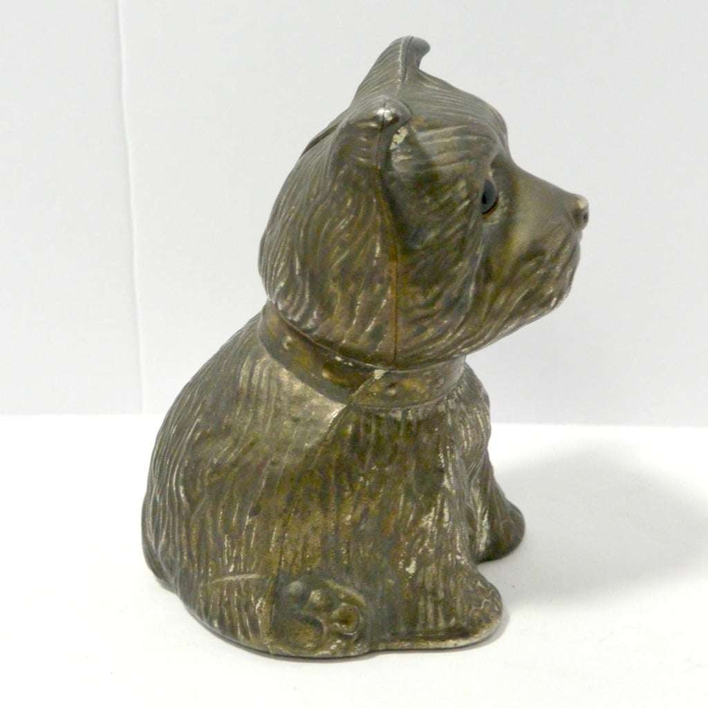 Vintage Metal Dog Bank With Glass Eyes #4 - A Dogs Tale Collectibles