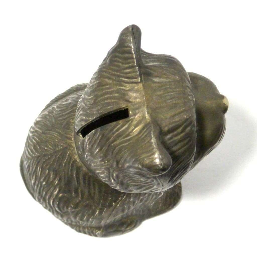 Vintage Metal Dog Bank With Glass Eyes #5 - A Dogs Tale Collectibles