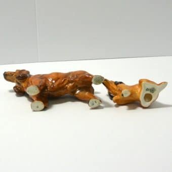 Royal Doulton Cocker Spaniel Figurines Pair Bottom