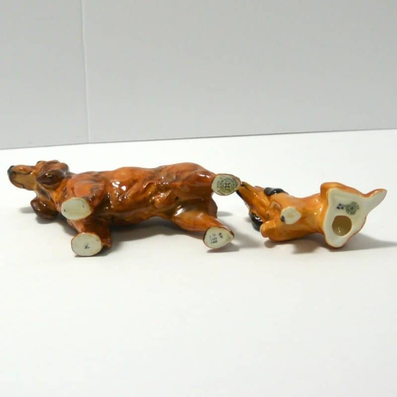 Royal Doulton Cocker Spaniel Figurines Pair Bottom