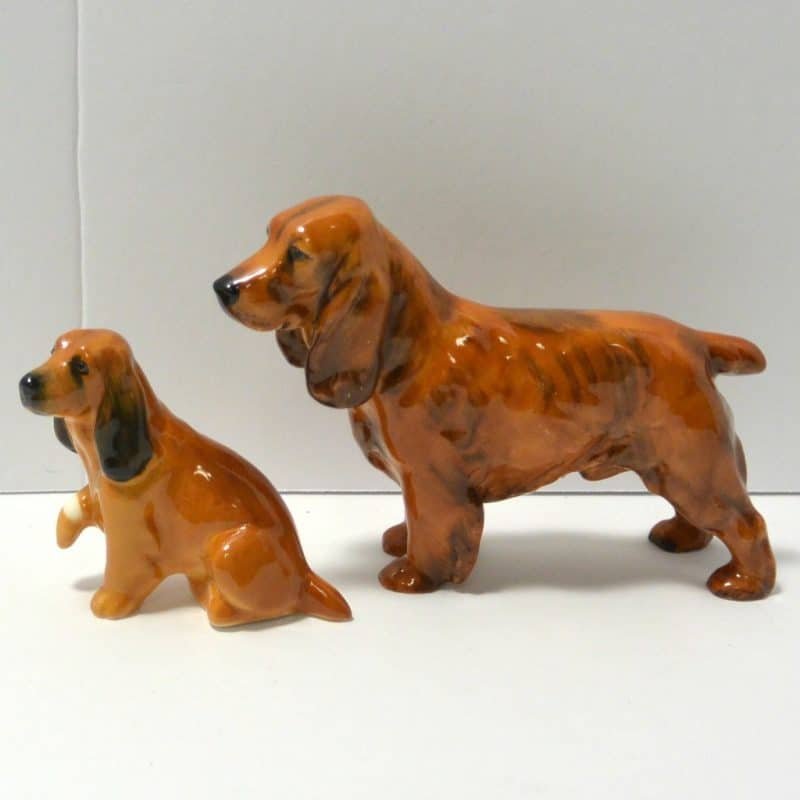 Royal Doulton Cocker Spaniel Figurines Pair 1