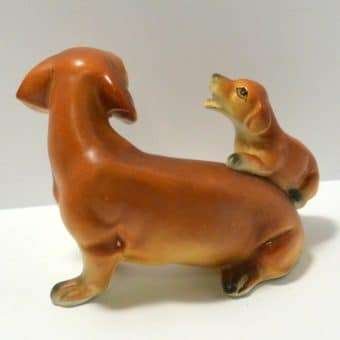 Vintage Dachshund Figurine Collectible side