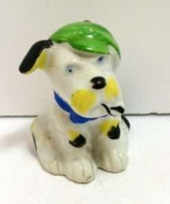 Vintage Occupied Japan Dog Figurine with Cap and Pipe 2f