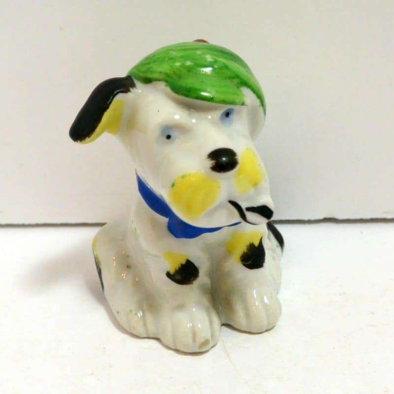 Vintage Occupied Japan Dog Figurine with Cap and Pipe 2f