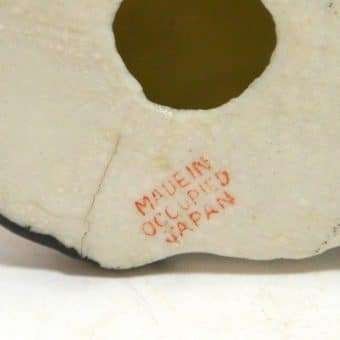 Vintage Occupied Japan Dog Figurine with Cap and Pipe Mark