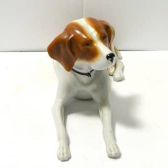 Porcelain Short-Haired Pointer Dog Figurine close