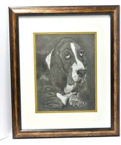 Vintage Basset Hound Art - ART-2168