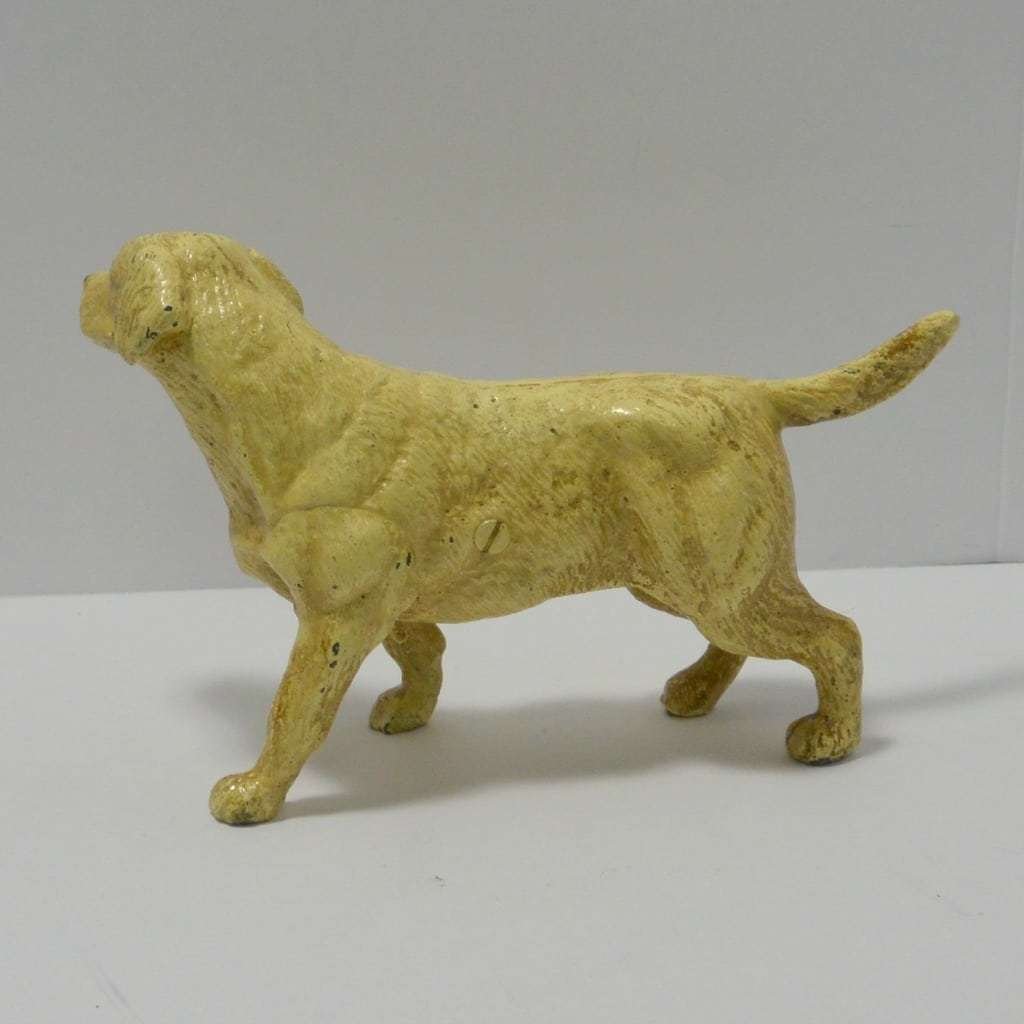 Vintage Cast Iron Yellow Labrador Retriever Doorstop - Image 8