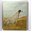 Original Oil On Burlap Painting of a Setter Dog