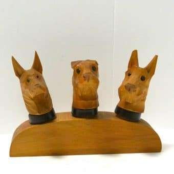 Dog Head Bottle Stopper Trio