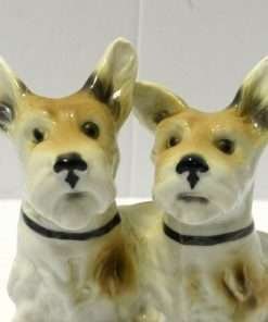 Vintage Terrier Dog Pair Figurine close