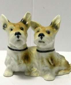 Vintage Terrier Dog Pair Figurine